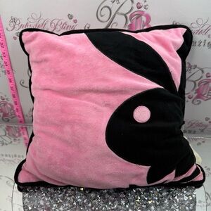 Playboy Bunny pillow Y2K, 2000s rare Pink and Black Plush Decorative Pillow